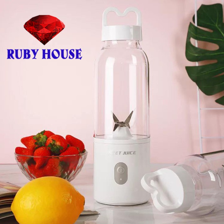 [BH 1 ĐỔI 1]Máy xay sinh tố cầm tay Meet Juice CHÍNH HÃNG ,  Xay cực nhanh 9s, động cơ khỏe, hàng cao câp-Ruby House