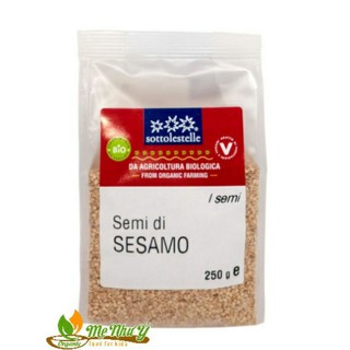Hạt mè (vừng) hữu cơ đã bóc vỏ Sottolestelle 250g