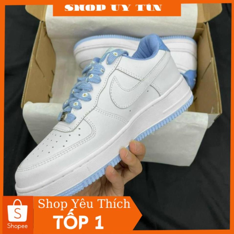 (FREESHIP + ẢNH THẬT 1.1) Giày AF1 Trắng xanh hoa cúc | BigBuy360 - bigbuy360.vn