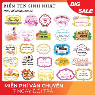 Banner, Bảng tên trang trí sinh nhật dành cho bé yêu, Biển tên có kèm chibi. Thiết kế theo yêu cầu. Đẹp, lạ, rẻ.