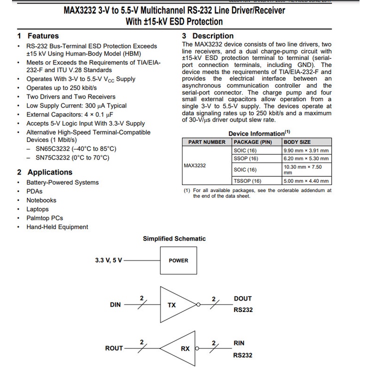 Linh kiện MAX3232 SMD SOP16