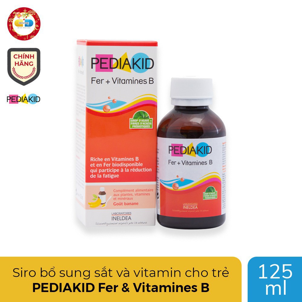 [Chính hãng] Pediakid Fer & Vitamines B bổ sung sắt và Vitamin B cho trẻ (Chai 125ml)