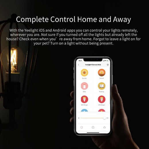 Bóng Đèn LED Dây Tóc Thông Minh Xiaomi Youpin Yeelight E27 Tiết Kiệm Năng Lượng