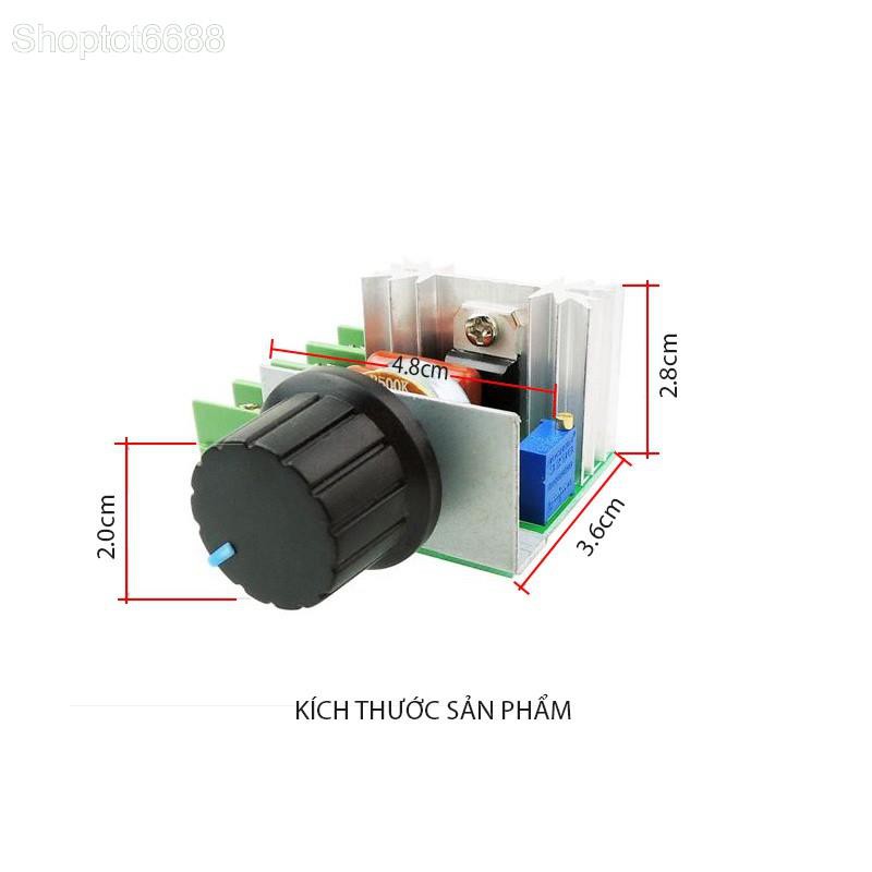 Module mạch chiết áp (dimmer) 2000W-220V cho động cơ, ánh sáng, đèn sưởi (ShopYOKO)