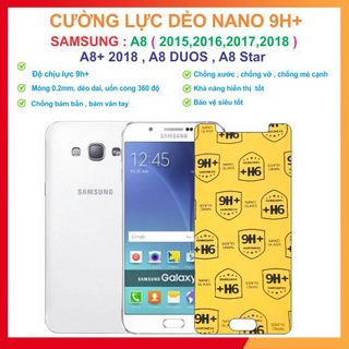 Kính cường lực dẻo nano 9h+ samsung - a8 a8 star , a8 duos, a8+ 2018 .tặng bộ dụng cụ dán