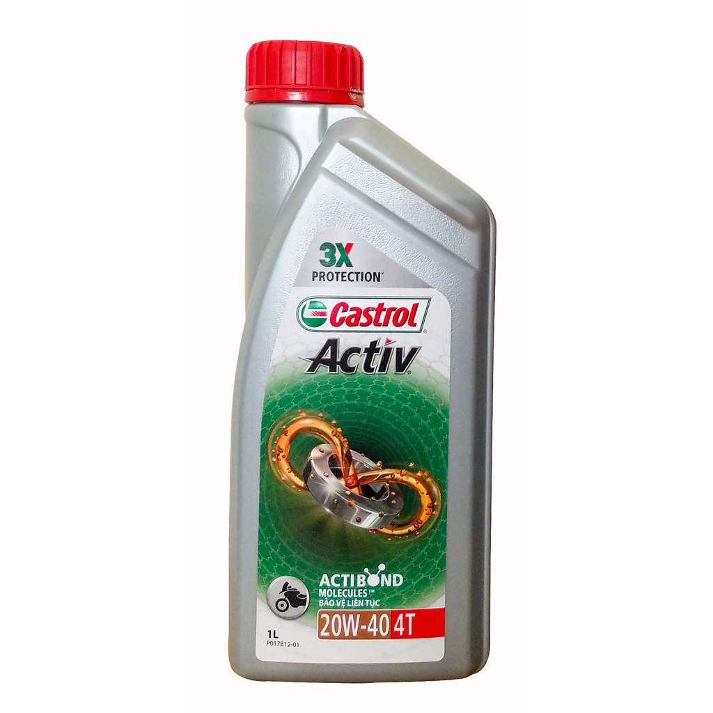 CHAI 1L DẦU NHỚT XE SỐ CASTROL ACTIV 20W40 100ML(1L)