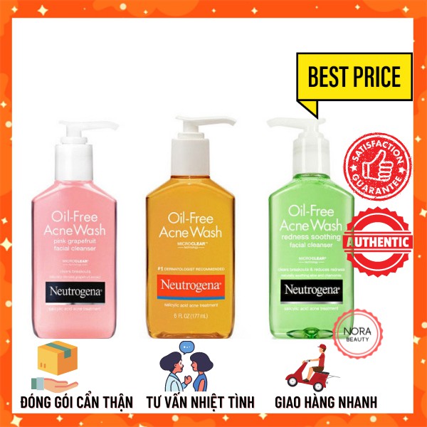 Sữa Rửa Mặt Gel Dành Cho Da Dầu Mụn Neutrogena Oil-Free Acne Wash