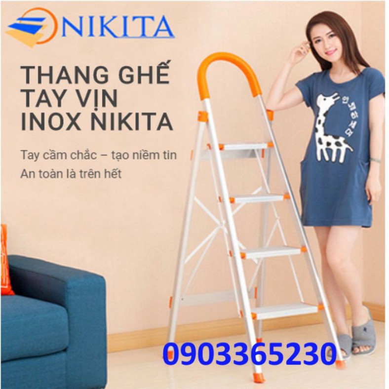 THANG INOX TAY VỊN ✅NIKITA ✅ 3 4 5 6 7 BẬC 60cm-1,8m NIKITA