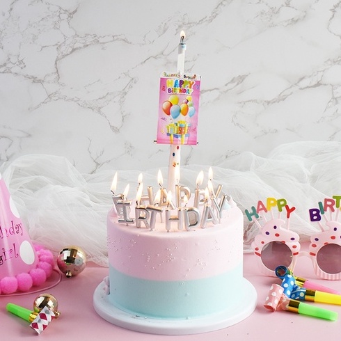 Nến sinh nhật chữ Happy birthday, nến cắm bánh sinh nhật