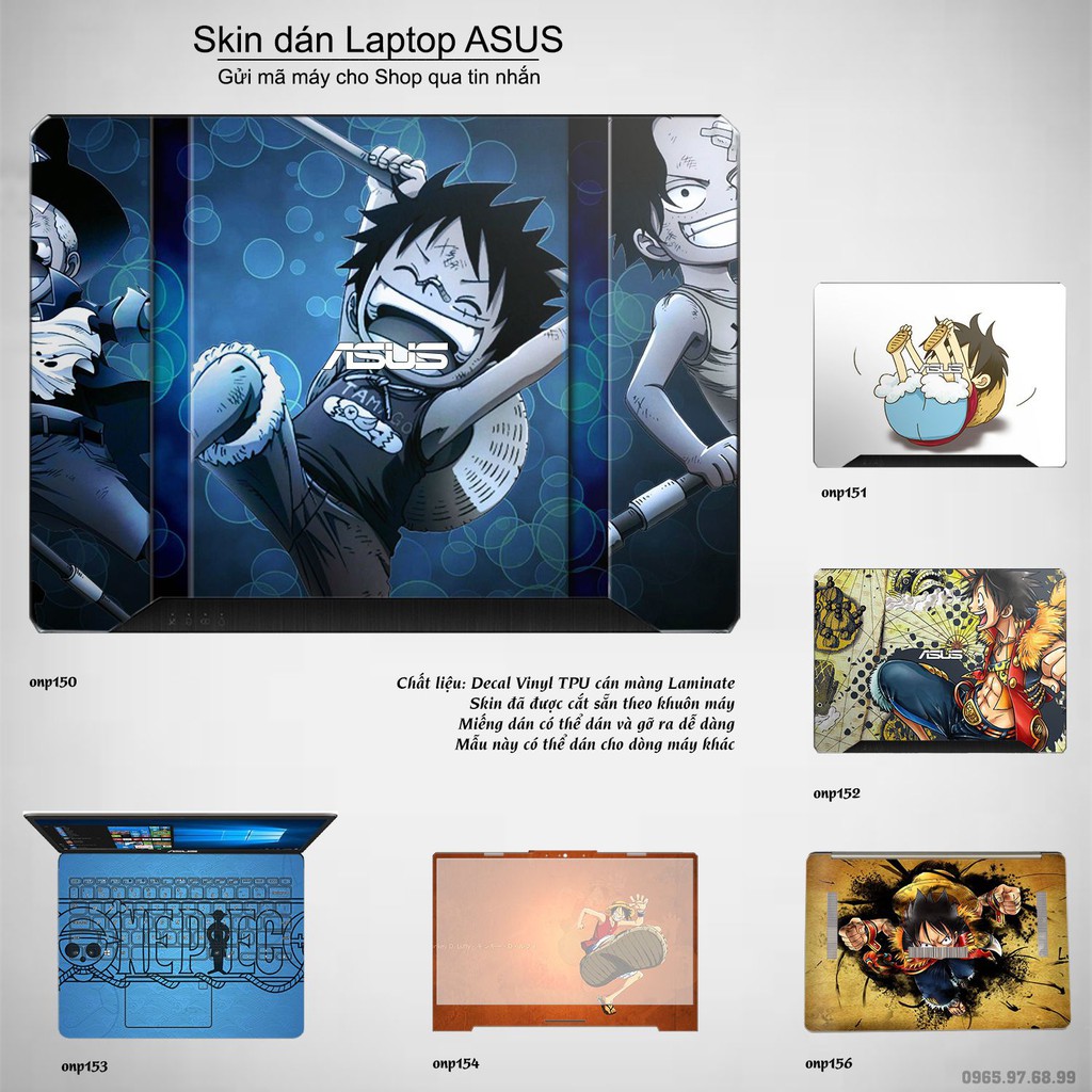 Skin dán Laptop Asus in hình One Piece _nhiều mẫu 19 (inbox mã máy cho Shop)