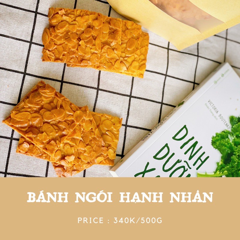 Bánh ngói hạnh nhân ăn kiêng/keto/bà bầu/giảm mỡ tăng cân  [đã + 2% phí thanh toán]