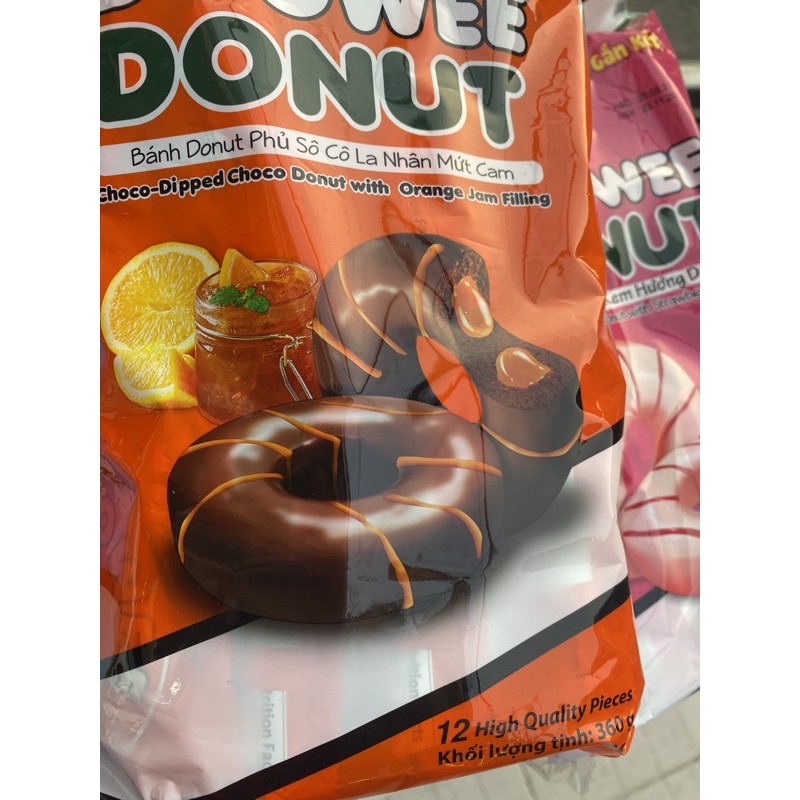 BỊCH 12 GÓI  Bánh Donut Sô Cô La 300g  - ĐỦ 6 VỊ CHỌN