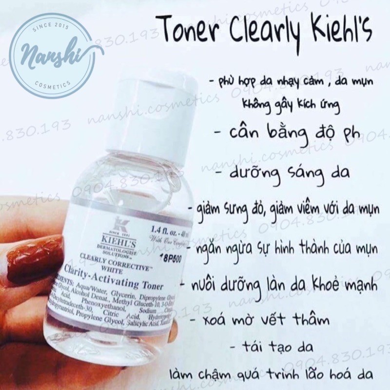 TONER dưỡng trắng Kiehl's 200ml