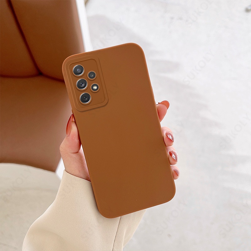 Ốp điện thoại viền vuông màu trơn chống sốc cho Samsung Galaxy ss A11 A31 A51 A71 A10s A20s 4G 5G