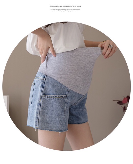 🤰quần short denim mỏng cho mẹ bầu- hàng quảng châu shop(sẵn hàng giao ngay )