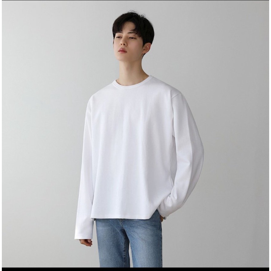 Áo thun Tay dài Sleeves WHITE Basic - Giá sỉ Unisex