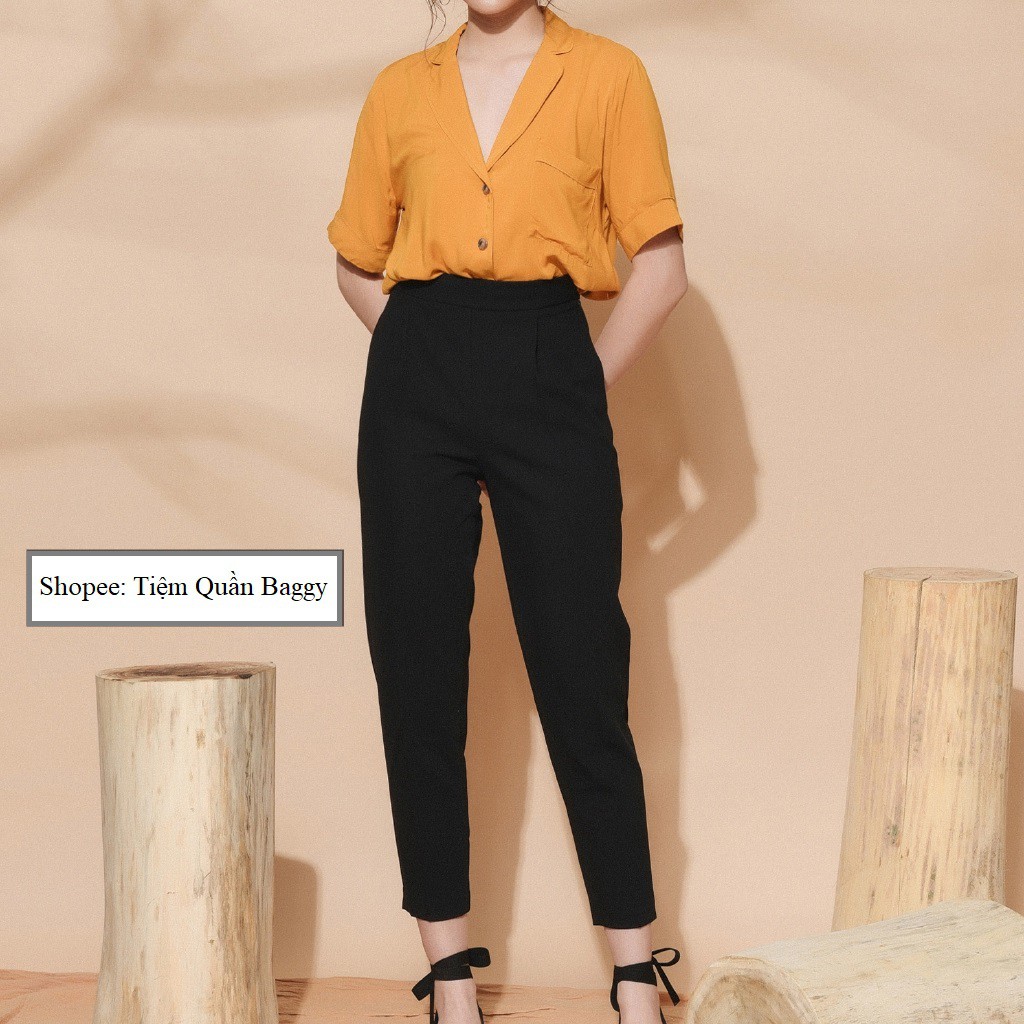 [Mã FAMAYWA giảm 10K đơn 50K] Quần baggy cạp chun lưng cao khóa sườn chất tuyết mưa cao cấp | BigBuy360 - bigbuy360.vn