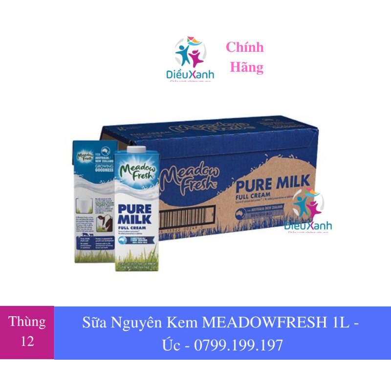 Thùng 12 Hộp Sữa Meadow Fresh Nguyên Kem 1L - Sữa Tươi Nguyên Kem - Sữa Tươi Úc Nhập Khẩu