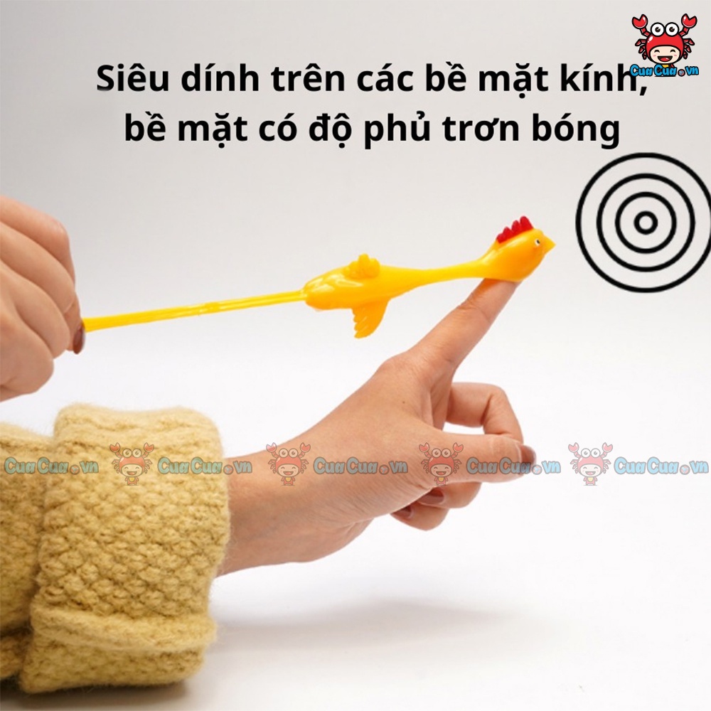 Gà bắn dính tường, gà bay dính tường đồ chơi giá rẻ, bắn gà cao su đồ chơi xả stress vui nhộn an toàn cho bé