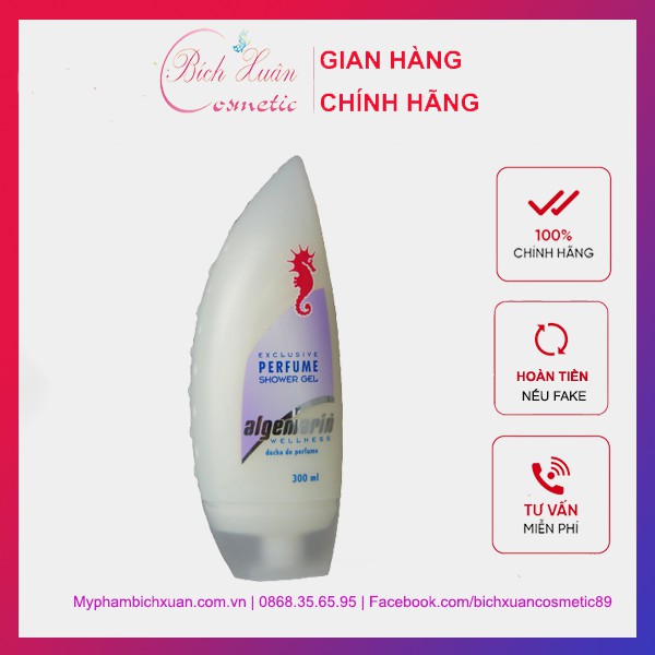 Sữa Tắm Cá Ngựa Algemarin Cao Cấp Hương Hoa Hồng Giữ Ẫm Hương Thơm Cực Lâu