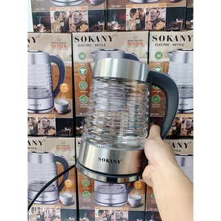 Bình đun nước siêu tốc Sokany cao cấp model 2020, ấm siêu tốc , có đèn LED
