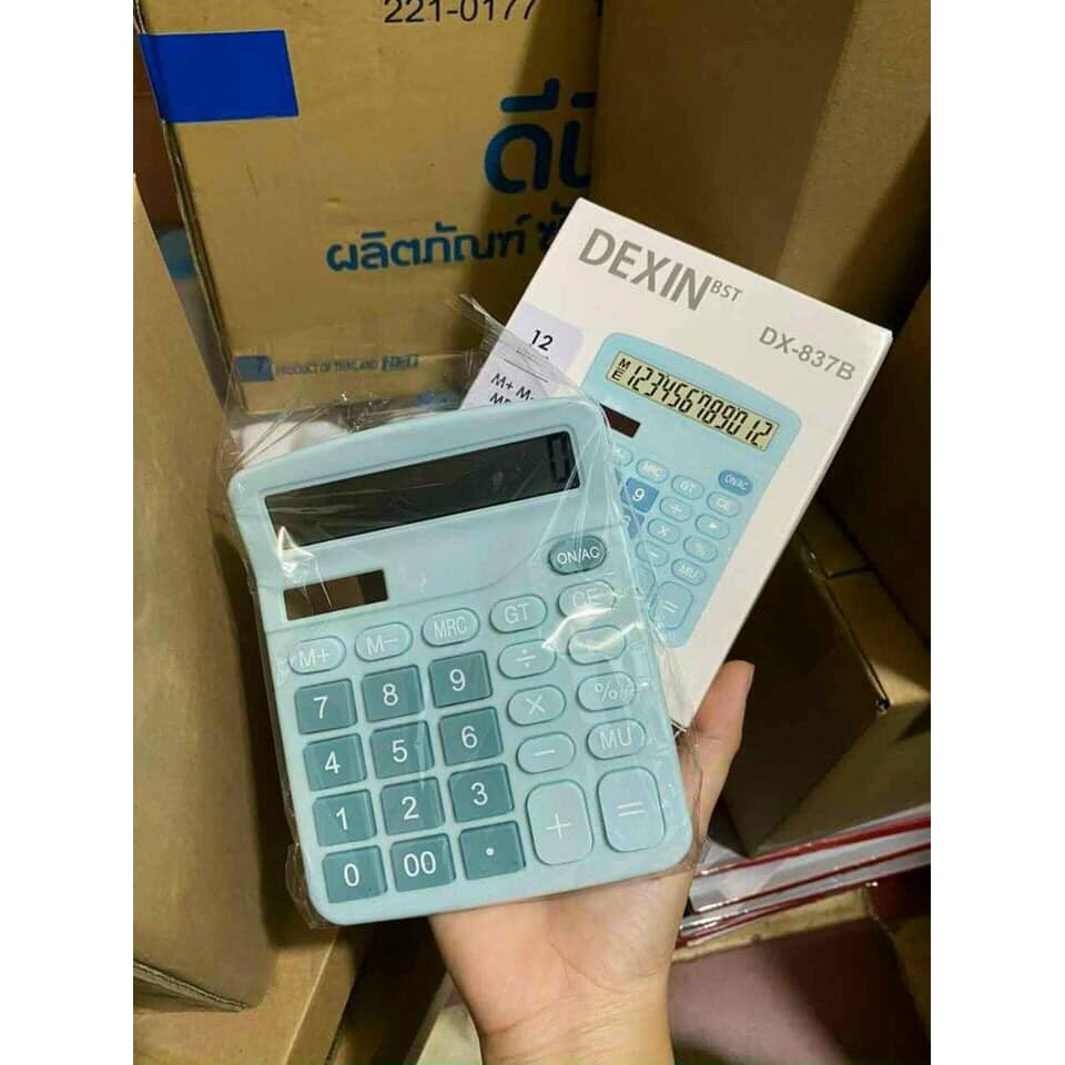 MÁY TÍNH 12 SỐ DÙNG PIN VÀ NĂNG LƯỢNG MẶT TRỜI MÀU SẮC ĐÁNG YÊU-giadungsieure
