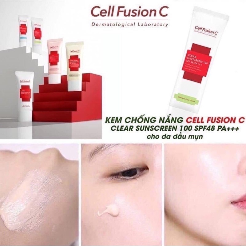 [MẪU MỚI 2021] Kem chống nắng Cell Fusion C Laser Suncreen 100/Toning Suncream 100