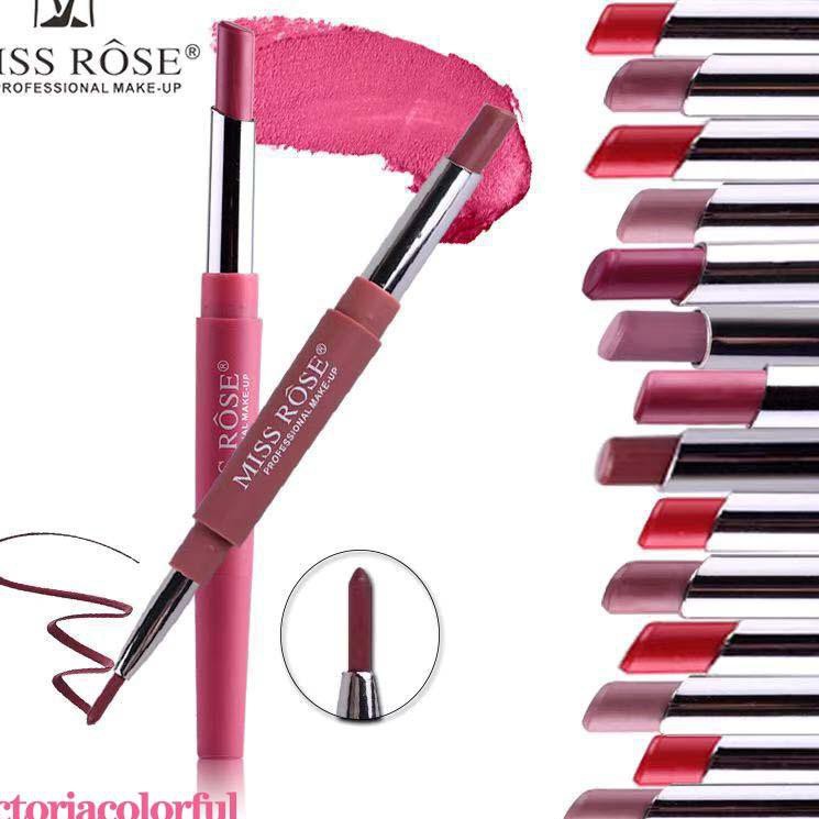 (Hàng Mới Về) Son Môi Kiêm Bút Kẻ Viền Môi Lâu Trôi Không Thấm Nước Đa Năng C8Qzh Miss Rose | BigBuy360 - bigbuy360.vn
