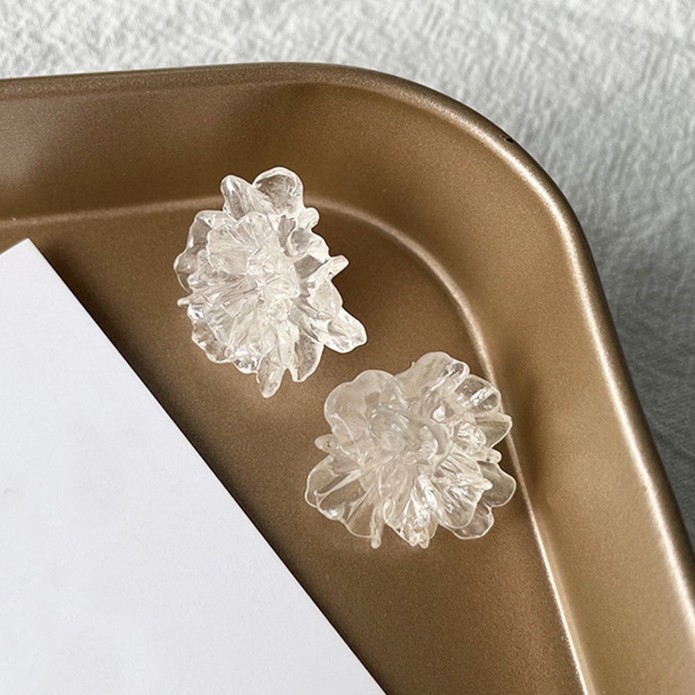 Khuyên Kẹp Vành Tai Không Xỏ Lỗ Bằng Nhựa Resin Màu Sắc Ngọt Ngào Thời Trang Cho Nữ