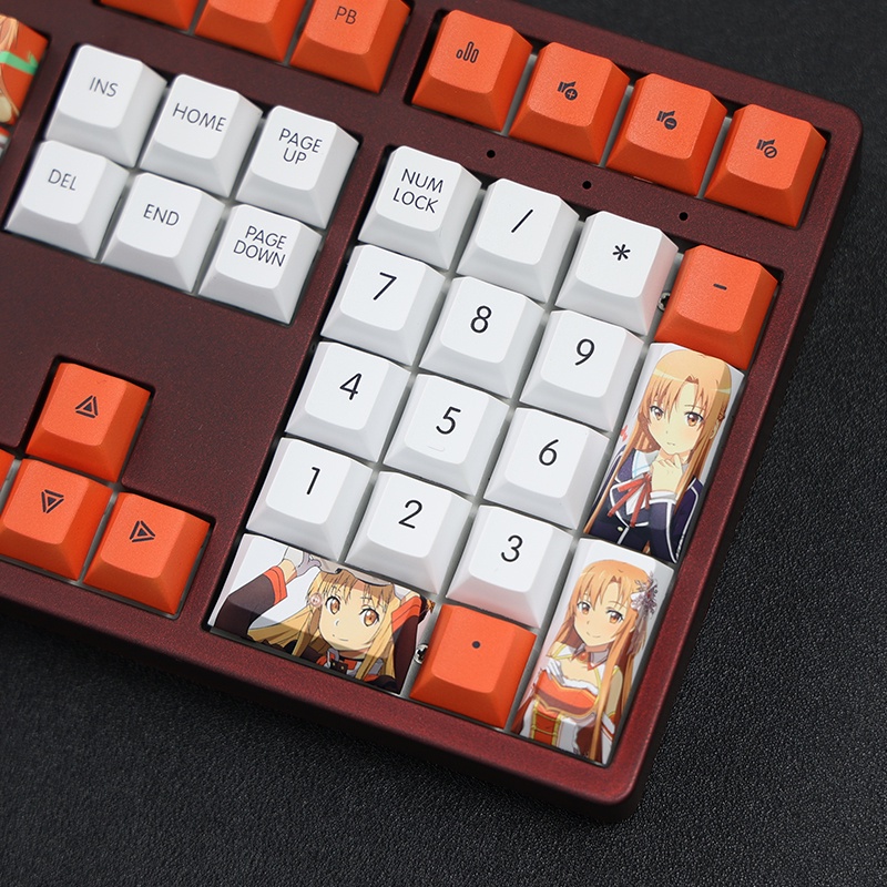 Yuuki Asuna Keycaps Cherry Hồ sơ Sword Art Online SAO Anime PBT DYE-SUB Bàn phím cơ Keycaps