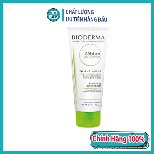 Gel tẩy tế bào chết làm mịn da Bioderma Sebium Gel Gommant dành cho da dầu, da hỗn hợp, da nhạy cảm - 100ml - MiMi House