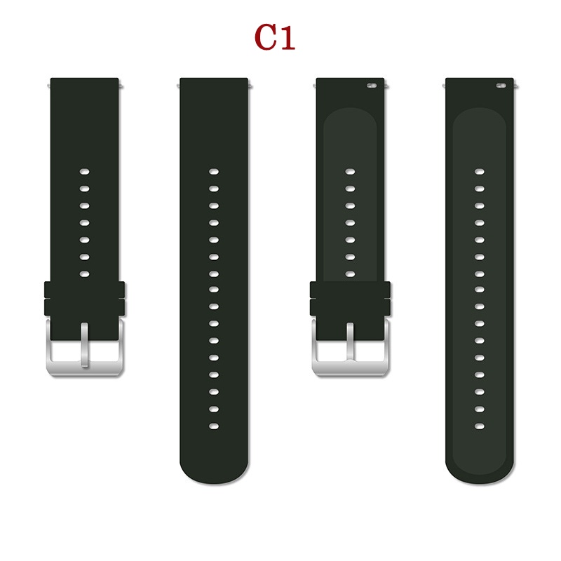 Dây Cao Su Mềm 20mm Chống Nước Cho Đồng Hồ Samsung Galaxy Watch 42mm/active 40 44 Mm /Amazfit GTS/ GTR 42mm