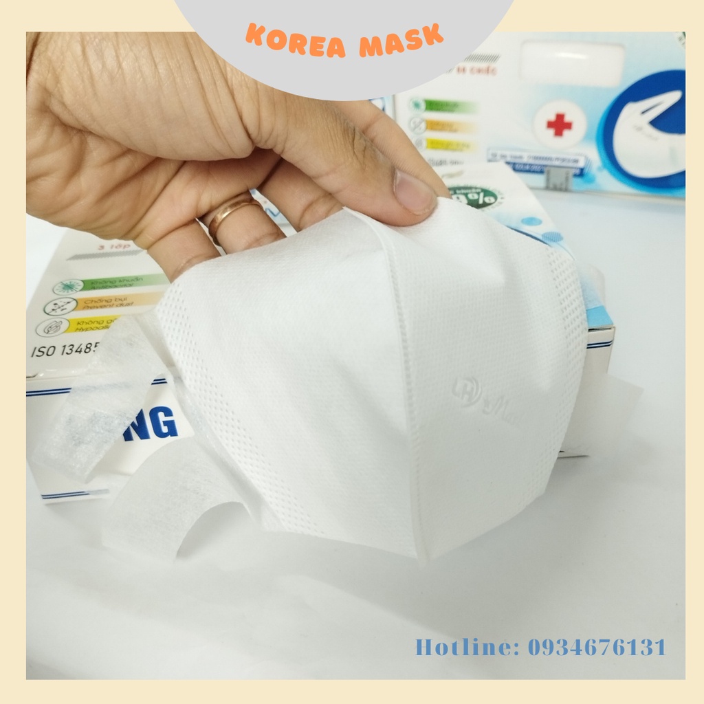 HỘP 50 CÁI KHẨU TRANG Y TẾ 3D LONG HƯNG - SAKURA MASK NGƯỜI LỚN QUAI ĐEO SIÊU MỀM MẠI, KHÁNG KHUẨN 99%