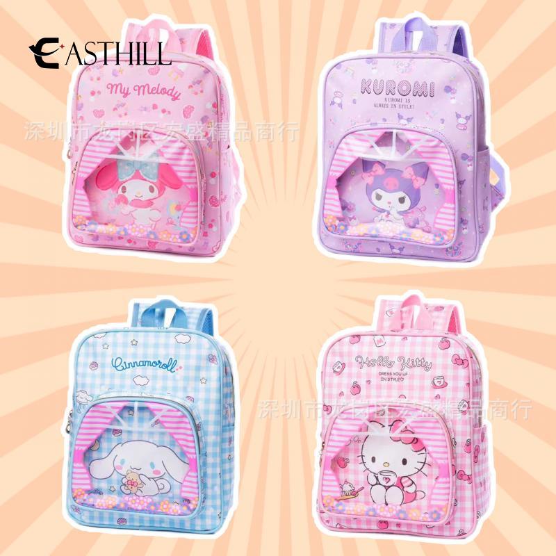 Ba Lô Da Trong Suốt Hình Sanrios Hello Kitty Cinnamoroll Kuromi My Melody 22Cm Đáng Yêu Cho Bé
