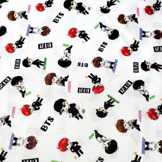 Vải BTS may Scrunchies