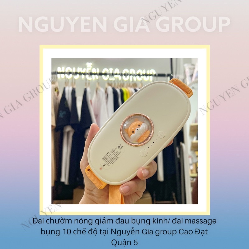 Đai rung chườm nóng đau bụng kinh quà tặng phụ nữ- Đai massage bụng 10 chế độ- tại Nguyễn Gia group Cao Đạt
