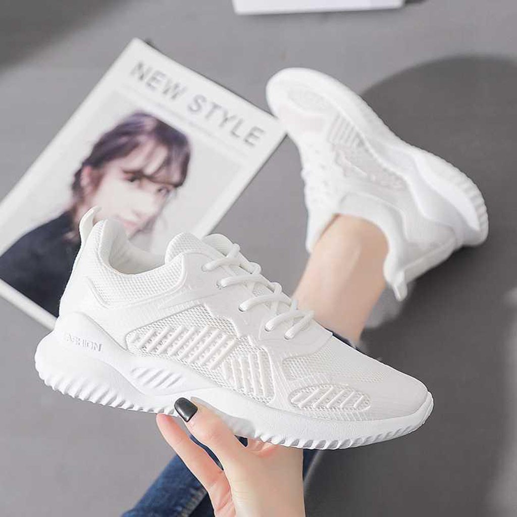 Giày Sneaker Nữ Nữ BUXINO17 Giày Thể Thao Nữ Trắng Độn Đế 6cm Cột Dây Cổ Thấp Chạy Bộ Đi Học Đi Chơi Size Từ 36 Đến 39 | WebRaoVat - webraovat.net.vn