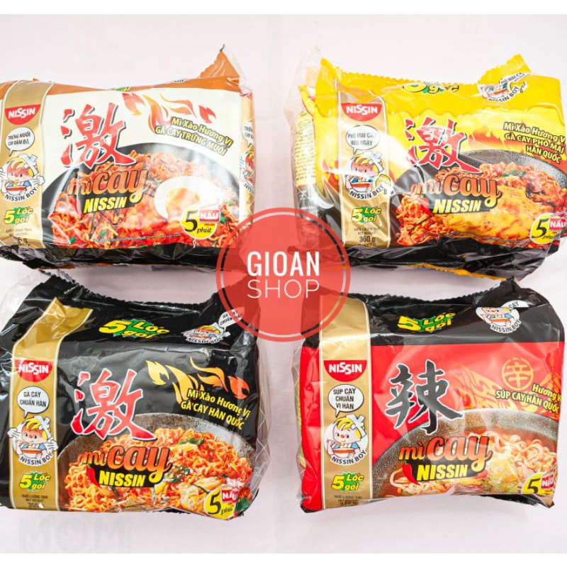 MÌ CAY NISSIN CHUẨN VỊ HÀN QUỐC (Lốc 5 Gói)