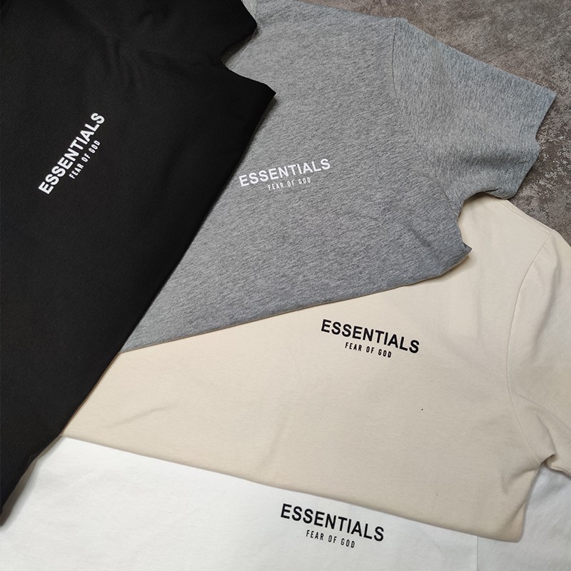 FOG FEAR OF GOD ESSENTIALS Double-line basic letter printing loose couple casual short-sleeved T-shirt