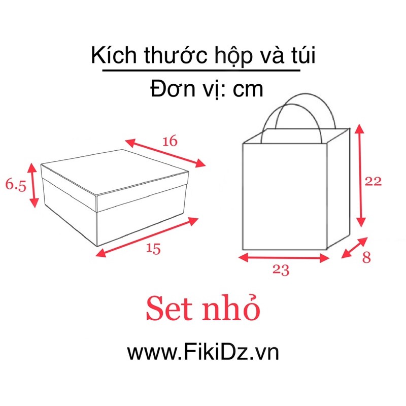 SỈ 24K 25K Set 2 món - Hộp quà tặng & túi giấy BEST WISH 2 size | WebRaoVat - webraovat.net.vn