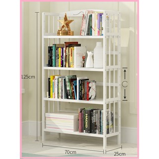 RE0657.3 Giá Kệ sách gỗ 4 tầng sơn trắng 70cm