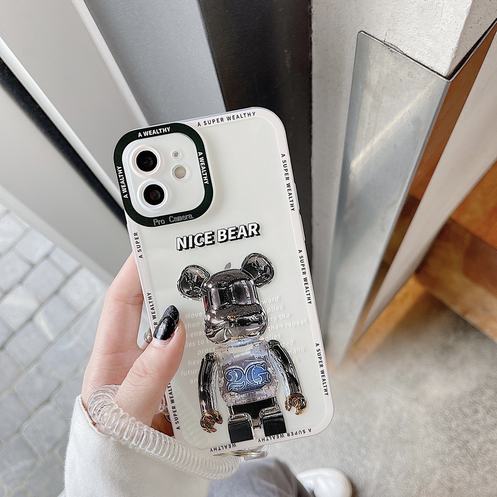 Ốp lưng iphone Ốp lưng iphone Ốp điện thoại in hoạ tiết Bearbrick cho Iphone 6plus/6/6splus/7/7plus/8/8plus/x/xs/11/12/13/pro/max/plus/promax RK CASE