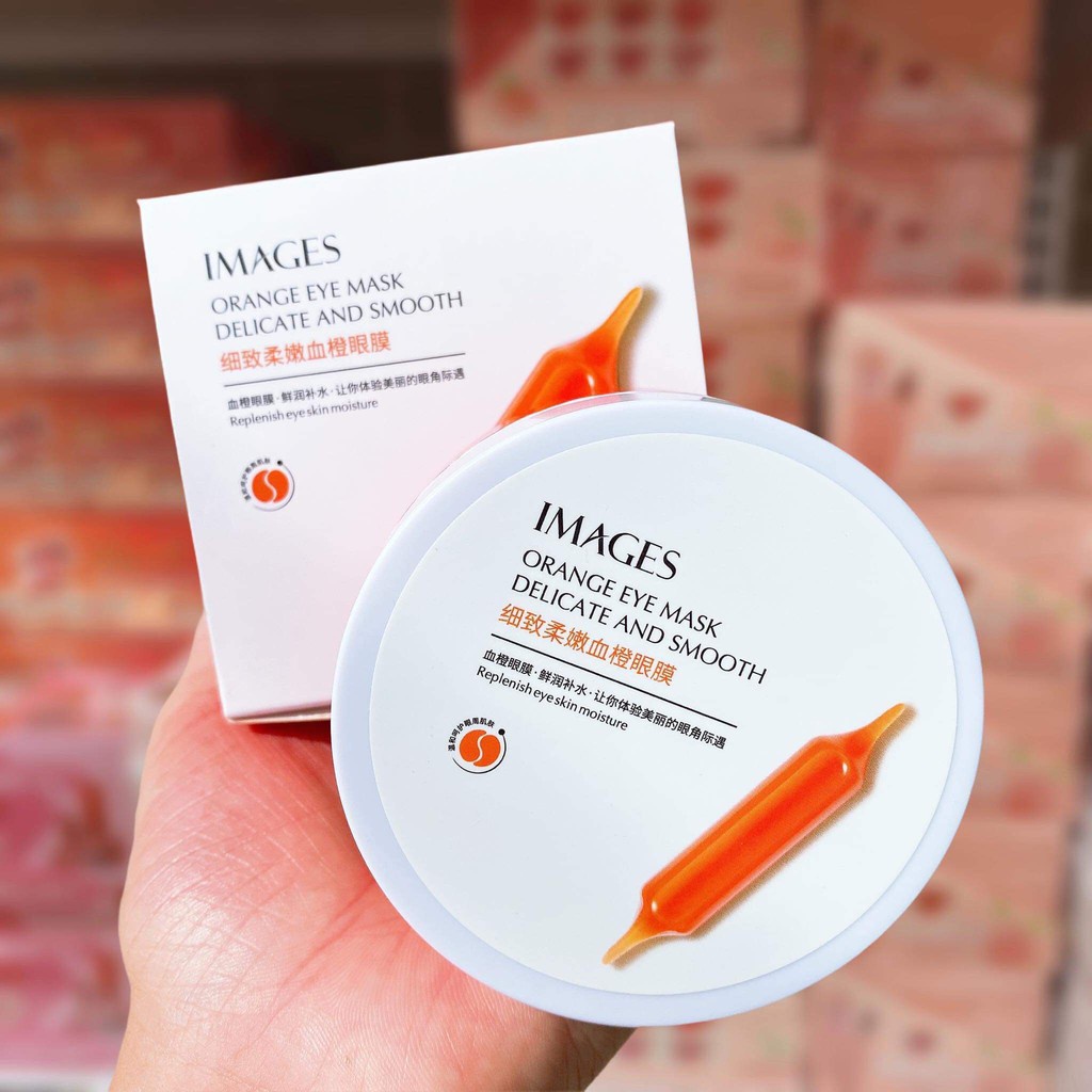 Hộp 60 miếng mặt nạ mắt dưỡng ẩm giảm thâm, chống lão hóa IMAGES Blood Orange Eyes Mask - Hàng nội địa Trung