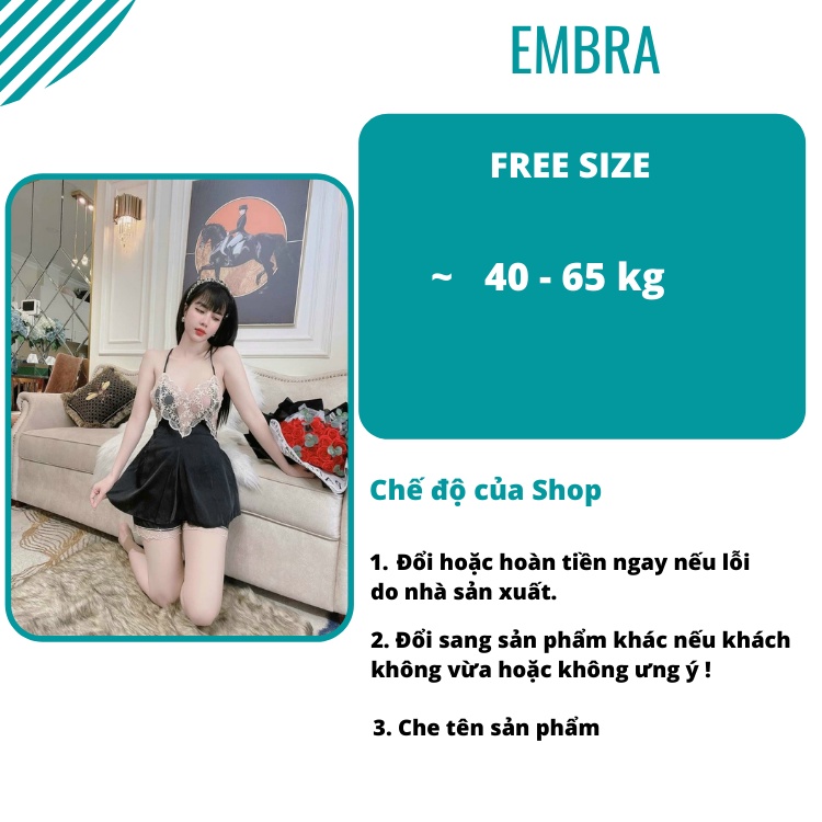 Set 2 dây quân đùi Ren khuy ngực EBV11
