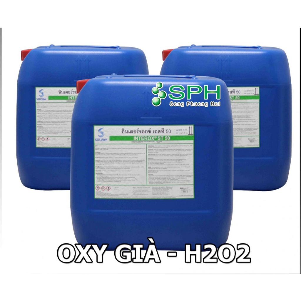 Can 35kg Oxy già H2O2 50% Thái Lan chất tẩy cực sạch