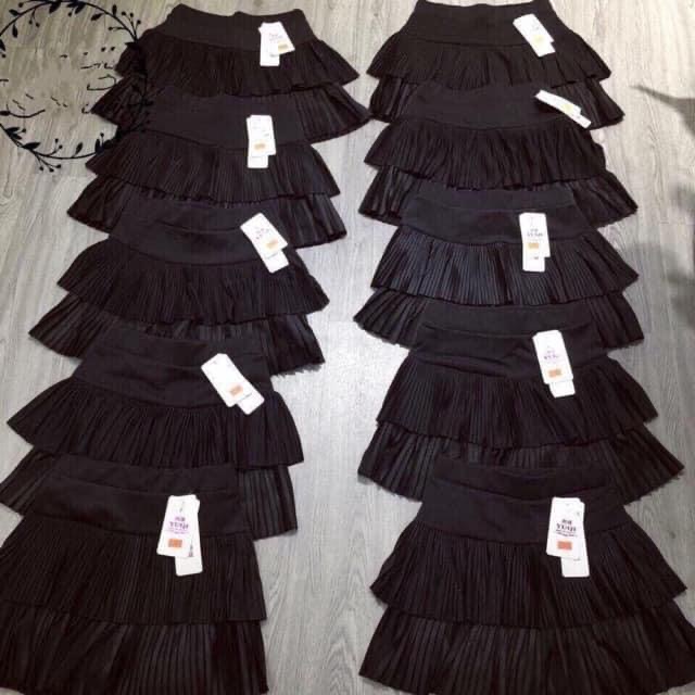 Chân váy xếp ly 2 tầng nhỏ cạp chun | BigBuy360 - bigbuy360.vn