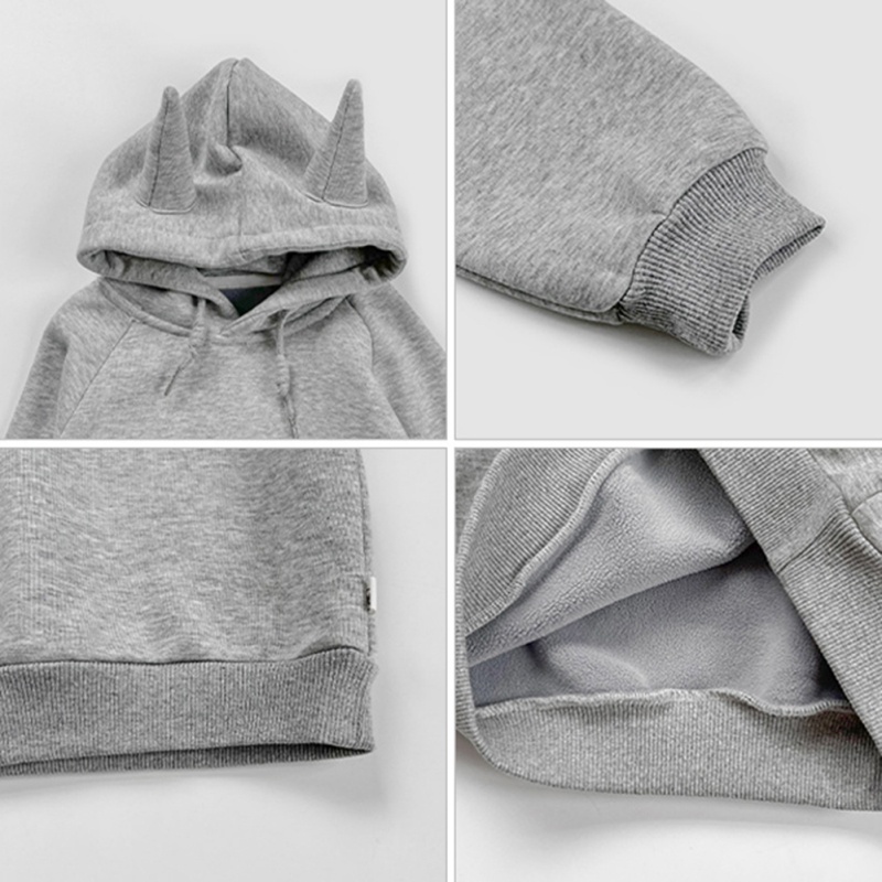 Áo Hoodie Tay Dài Dáng Rộng Màu Sắc Đơn Giản Dành Cho Bé