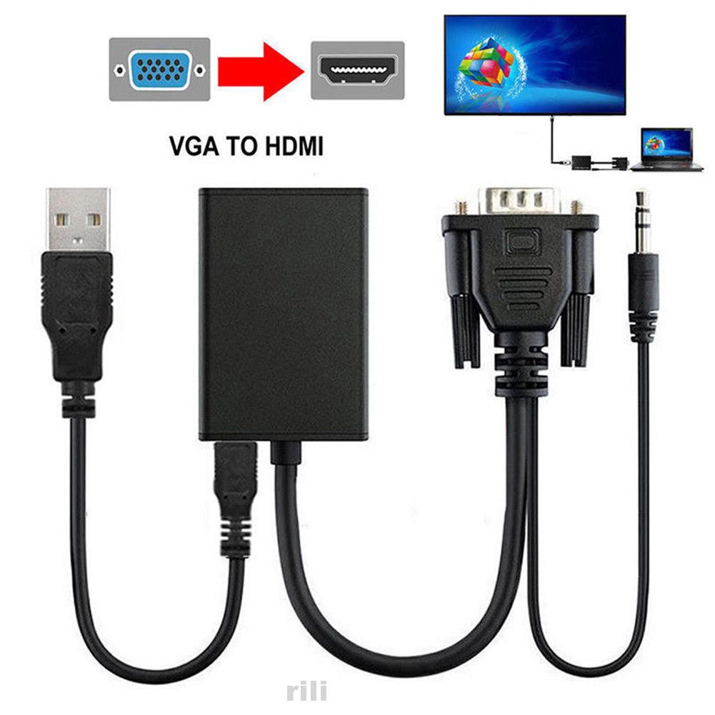 Bộ Chuyển Đổi Vga Sang Hdmi Với Cáp Âm Thanh Video 1080p