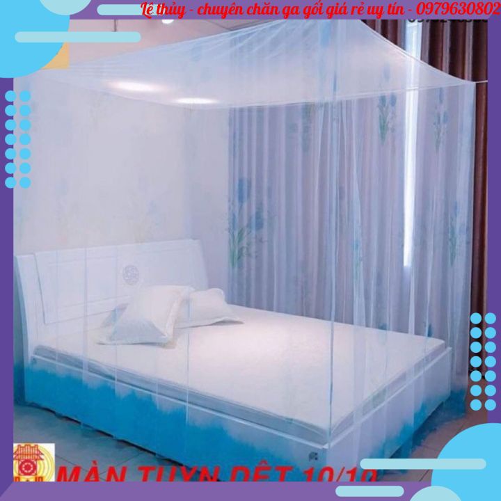 Màn ngủ chống muỗi, mùng tuyn hoa dày dặn, màn chống muỗi có cửa và không cửa đủ kich thước 1m2, 1m6, 1m8, 2m2 giá rẻ
