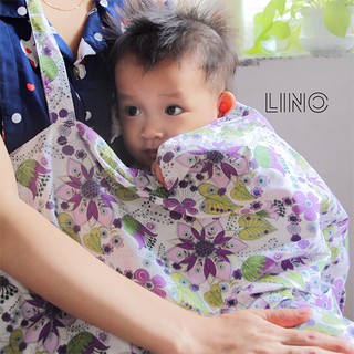 Khăn choàng linen cho bé bú (hình thật)
